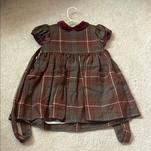 Papo d'Anjo Plaid Dress - Red and Brown
